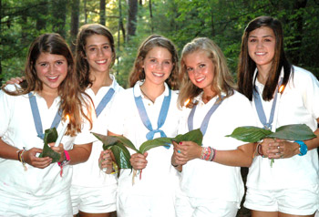 Camp Illahee counselors on a Sunday